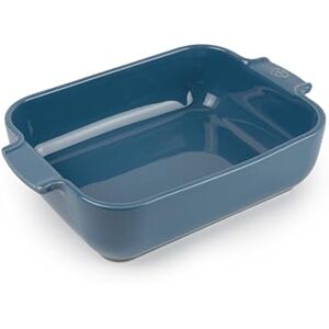 PEUGEOT Rectangular Ceramic Baking Dish 25 cm (including handles) x 15.5 cm x 5.5 cm Capacity: 1.4 L 2-3 Servings 10 Year Guarantee Made In France Light Blue Colour PEUGEOT Rectangular Ceramic Baking Dish 25 cm (including handles) x 15.5 cm x 5.5 cm Capacity: 1.4 L 2-3 Servings 10 Year Guarantee Made In France Light Blue Colour
