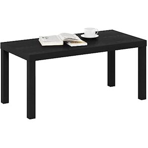 Furinno CLASSIC Coffee Table, Modern Rectangle Coffee Table with 1.8 Inch Thick Tabletop, Side Table for Living Room, Home Office, Black Furinno CLASSIC Coffee Table, Modern Rectangle Coffee Table with 1.8 Inch Thick Tabletop, Side Table for Living Room, Home Office, Black