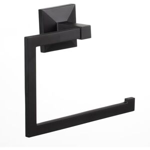 TATAY Towel Rail Bathroom Without Drilling or With Screws Includes Glue&Fix Adhesive Kit (Holds up to 5kg) and Screws Stainless Steel Modern Design 20 x 6.5 x 16 cm Iconik Model Black TATAY Towel Rail Bathroom Without Drilling or With Screws Includes Glue&Fix Adhesive Kit (Holds up to 5kg) and Screws Stainless Steel Modern Design 20 x 6.5 x 16 cm Iconik Model Black