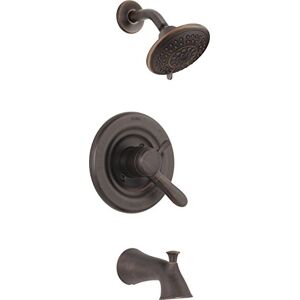 Delta Lahara 17 Series Dual-Function Tub and Shower Trim Kit with 5-Spray Touch Clean Shower Head, Venetian Bronze T17438-RB (Valve Not Included) Delta Lahara 17 Series Dual-Function Tub and Shower Trim Kit with 5-Spray Touch Clean Shower Head, Venetian Bronze T17438-RB (Valve Not Included)