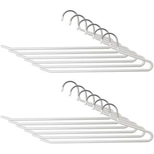 Relaxdays trouser, set of 12, non-slip, space-saving, HWD: 17.5 x 35 x 0.5 cm, suit hangers, white, Iron, Plastic Relaxdays trouser, set of 12, non-slip, space-saving, HWD: 17.5 x 35 x 0.5 cm, suit hangers, white, Iron, Plastic