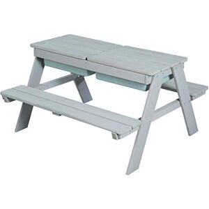 roba Children's Solid Wood Picnic Table With Sand Tub Weatherproof Indoor and Outdoor Grey roba Children's Solid Wood Picnic Table With Sand Tub Weatherproof Indoor and Outdoor Grey