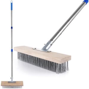 ASelected Stainless Steel Wire Broom With 4 Detachable Poles, Long Handle(63"/1.6M),Stiff Metal Bristle Brush For Cleaning Moss Kitchen, Bath, Swimming Pool, Floor, Wall, Patio And Garage ASelected Stainless Steel Wire Broom With 4 Detachable Poles, Long Handle(63"/1.6M),Stiff Metal Bristle Brush For Cleaning Moss Kitchen, Bath, Swimming Pool, Floor, Wall, Patio And Garage