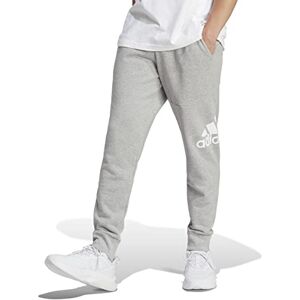 adidas Men's Essentials French Terry Tapered Cuff Logo Pants, Medium Grey Heather, S adidas Men's Essentials French Terry Tapered Cuff Logo Pants, Medium Grey Heather, S