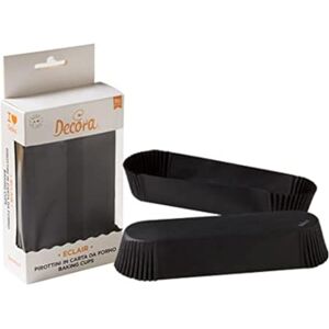 Decora 0339894 Pack of 60 Eclair Pans 135 x 33 x 28 H mm Black Decora 0339894 Pack of 60 Eclair Pans 135 x 33 x 28 H mm Black