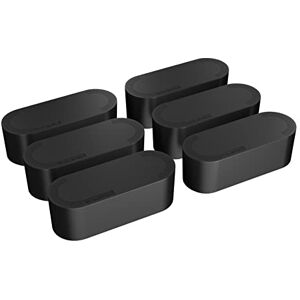 D-line Cable Tidy Box 6-Pack, Hide & Conceal Extension Blocks, Cable Management Solution, TV Wire Tidy, Made from Electrically Safe ABS Material 325mm (L) x 125mm (W) 115mm (H) Small, Black D-line Cable Tidy Box 6-Pack, Hide & Conceal Extension Blocks, Cable Management Solution, TV Wire Tidy, Made from Electrically Safe ABS Material 325mm (L) x 125mm (W) 115mm (H) Small, Black