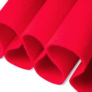 FabricLA Craft Felt Fabric 72" Inch (182 cm) Wide & 1.6mm Thick Felt Fabric by The Yard Red, 1 Yard (90 CM / 0.9 Meter) FabricLA Craft Felt Fabric 72" Inch (182 cm) Wide & 1.6mm Thick Felt Fabric by The Yard Red, 1 Yard (90 CM / 0.9 Meter)