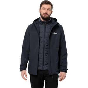 Jack Wolfskin Men's GLAABACH 3IN1 JKT M Jacket, Night Blue, L Jack Wolfskin Men's GLAABACH 3IN1 JKT M Jacket, Night Blue, L