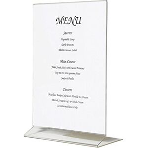 Genware NEV-MHA4 Menu Holder, Acrylic, A4 size Genware NEV-MHA4 Menu Holder, Acrylic, A4 size