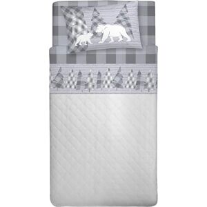 PENSIERI DELICATI 100% Cotton Warm and Soft Flannelette Bedding Set 120 x 200 cm, Includes Bottom Sheet, Top Sheet and 1 Pillowcase, Made in Italy, Canada Grey PENSIERI DELICATI 100% Cotton Warm and Soft Flannelette Bedding Set 120 x 200 cm, Includes Bottom Sheet, Top Sheet and 1 Pillowcase, Made in Italy, Canada Grey