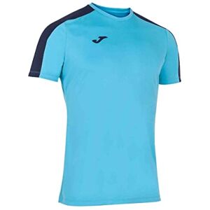 Joma Mens Academy Short Sleeve Game T-Shirt, Navy Fluorescent Turquoise, M EU Joma Mens Academy Short Sleeve Game T-Shirt, Navy Fluorescent Turquoise, M EU