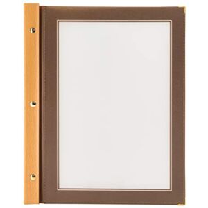 Securit Wooden Spine Menu Holder A4 Brown with 2 inserts 4 Page Securit Wooden Spine Menu Holder A4 Brown with 2 inserts 4 Page