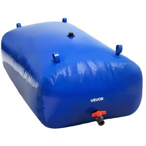 VEVOR Water Storage Bladder, 142.7 Gallon (540L) Water Storage Container Tank, 1000D PVC Large Capacity Soft Bag Bladder, Foldable Portable for Garden Irrigation, Camping, RV, Fire Prevention Blue VEVOR Water Storage Bladder, 142.7 Gallon (540L) Water Storage Container Tank, 1000D PVC Large Capacity Soft Bag Bladder, Foldable Portable for Garden Irrigation, Camping, RV, Fire Prevention Blue