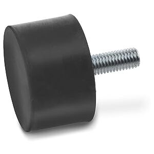 Ganter Normelemente GN 352-60-40-M10-S-55 Buffers, Black, Diameter: 60mm Height: 40mm, Set of 2 Pieces Ganter Normelemente GN 352-60-40-M10-S-55 Buffers, Black, Diameter: 60mm Height: 40mm, Set of 2 Pieces