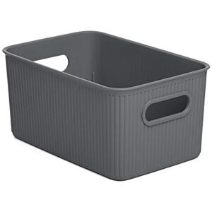 TATAY Set 4 Storage Boxes Baobab 5L Capacity, Polypropylene BPA free, Anthracite Grey. Measures 25cm x 16cm x 13cm TATAY Set 4 Storage Boxes Baobab 5L Capacity, Polypropylene BPA free, Anthracite Grey. Measures 25cm x 16cm x 13cm