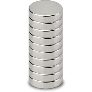 MAUL Neodymium Magnet Diameter 12 x 3 mm (Pack of 10) Magnets for Versatile Use Round Magnet with Elegant and Modern Design Magnets Strong for Magnetic Board, Magnetic Tape Silver MAUL Neodymium Magnet Diameter 12 x 3 mm (Pack of 10) Magnets for Versatile Use Round Magnet with Elegant and Modern Design Magnets Strong for Magnetic Board, Magnetic Tape Silver