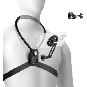 NEEWER Magnetic Neck Holder for Action, Hands Free Neck Mount with Chest Strap Compatible with GoPro DJI Insta360, Neck Holder for POV Vlog Video Recording, GP26 NEEWER Magnetic Neck Holder for Action, Hands Free Neck Mount with Chest Strap Compatible with GoPro DJI Insta360, Neck Holder for POV Vlog Video Recording, GP26