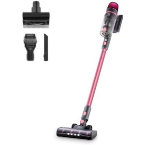 Swan x Lynsey SC15825QOC Cordless Stick Vacuum with 3 Speed Controls, Rechargeable Battery, Anti-Tangle Floorhead, Includes 2-in-1 Crevice Tool, Long Nozzle, Motorised Pet Tool, 29.6V, Pink Swan x Lynsey SC15825QOC Cordless Stick Vacuum with 3 Speed Controls, Rechargeable Battery, Anti-Tangle Floorhead, Includes 2-in-1 Crevice Tool, Long Nozzle, Motorised Pet Tool, 29.6V, Pink