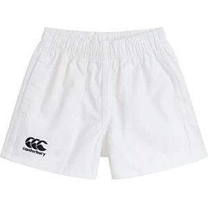 Canterbury Junior Unisex Professional Cotton Shorts Rugby Short Internal Drawstring & Pockets Gym/Training Short Gym Shorts, White, 6 Canterbury Junior Unisex Professional Cotton Shorts Rugby Short Internal Drawstring & Pockets Gym/Training Short Gym Shorts, White, 6