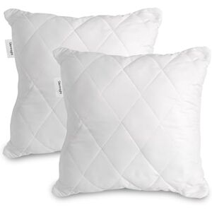Silentnight Quilted Cushion Inserts Pack of 2 Luxurious Cushions Pads with Quilted Cover, Bouncy Fibres, Hypoallergenic and Machine Washable 45 x 45cm (18" x 18"), White Silentnight Quilted Cushion Inserts Pack of 2 Luxurious Cushions Pads with Quilted Cover, Bouncy Fibres, Hypoallergenic and Machine Washable 45 x 45cm (18" x 18"), White