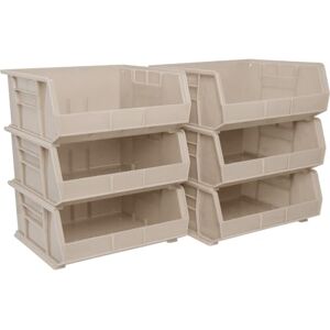 Akro-Mils 30250 Plastic Storage Stacking Hanging Akro Bin, 15-Inch by 16-Inch by 7-Inch, Stone, Case of 6 Akro-Mils 30250 Plastic Storage Stacking Hanging Akro Bin, 15-Inch by 16-Inch by 7-Inch, Stone, Case of 6
