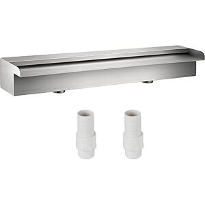 VEVOR Pool Fountain Stainless Steel Pool Waterfall 23.6" x 4.5" x 3.1"(W x D x H) Waterfall Spillway with Pipe Connector Rectangular Garden Outdoor, Silver VEVOR Pool Fountain Stainless Steel Pool Waterfall 23.6" x 4.5" x 3.1"(W x D x H) Waterfall Spillway with Pipe Connector Rectangular Garden Outdoor, Silver