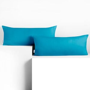 DecoKing 2 Pillowcases 40 x 120 cm Jersey 100% Combed Cotton Zip Cyan Amber DecoKing 2 Pillowcases 40 x 120 cm Jersey 100% Combed Cotton Zip Cyan Amber