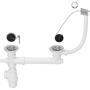 Wirquin SP3233 Siphon / 2 Plugholes / 2 Plugs/Pipe/Washing Machine Connection Wirquin SP3233 Siphon / 2 Plugholes / 2 Plugs/Pipe/Washing Machine Connection