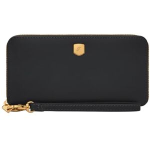 Fossil Women's Lennox Leather Zip Around Clutch Wallet, Black (Model: SL10037001), Black Fossil Women's Lennox Leather Zip Around Clutch Wallet, Black (Model: SL10037001), Black