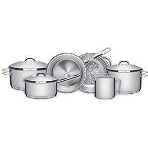 Tramontina 6 Pcs. Stainless Steel Cookware Set, for Induction, Electric, Gas and Ceramic Glass Hobs, Cookware, Kitchen, 65510200 Tramontina 6 Pcs. Stainless Steel Cookware Set, for Induction, Electric, Gas and Ceramic Glass Hobs, Cookware, Kitchen, 65510200