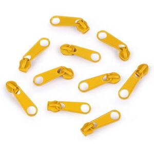 cyclingcolors 10 x Replacement Zipper Slider Repair Kit for Zip Head No. 5 Sliders for Clothes Bags Jackets Bags Suitcases Jeans Dark Yellow cyclingcolors 10 x Replacement Zipper Slider Repair Kit for Zip Head No. 5 Sliders for Clothes Bags Jackets Bags Suitcases Jeans Dark Yellow