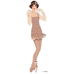 STAR CUTOUTS "Gatsby 1920s Beige Flapper Girl" Cardboard Cut-Out, Multi-Colour STAR CUTOUTS "Gatsby 1920s Beige Flapper Girl" Cardboard Cut-Out, Multi-Colour