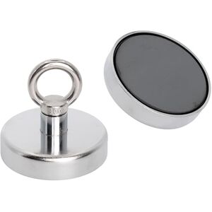 FIRST4MAGNETS Ferrite Recovery Magnet with M10 Eyebolt for Magnet Fishing, Recovery, Retrieval and Treasure Hunting 80mm dia x 70mm tall 60kg Pull FIRST4MAGNETS Ferrite Recovery Magnet with M10 Eyebolt for Magnet Fishing, Recovery, Retrieval and Treasure Hunting 80mm dia x 70mm tall 60kg Pull