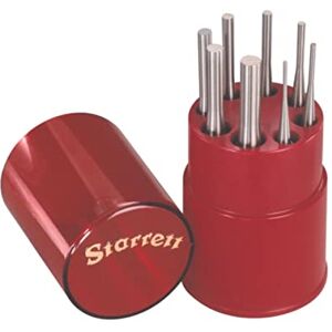 Starrett S565WB Drive Pin Punch 8-Piece Set, 1/16"-5/16" Pin Diameters, 4" Overall Length, In Plastic Case Starrett S565WB Drive Pin Punch 8-Piece Set, 1/16"-5/16" Pin Diameters, 4" Overall Length, In Plastic Case