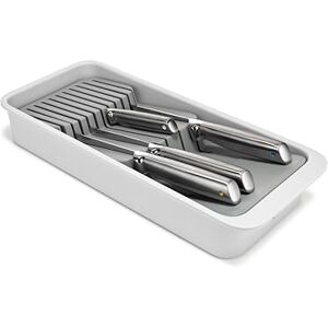 Joseph Joseph DrawerStore 2-Tier Knife Kitchen Drawer Organiser, Holds up to 11 Knives, Dismantles for Easy Cleaning, Recycled Plastic, White Joseph Joseph DrawerStore 2-Tier Knife Kitchen Drawer Organiser, Holds up to 11 Knives, Dismantles for Easy Cleaning, Recycled Plastic, White