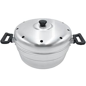 Baldassare Agnelli Pentole Agnelli FAMR8628 Nonna Aurelia oven for cakes in BLTF aluminum with lid and iron plate, silver, 28 cm Baldassare Agnelli Pentole Agnelli FAMR8628 Nonna Aurelia oven for cakes in BLTF aluminum with lid and iron plate, silver, 28 cm