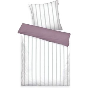 Herding TOM TAILOR Satin-Bettwäsche, 60 x 80 cm + 140 x 200 cm, 100% Baumwolle/Satin, mit farbiger Paspel am Kissen, Wendemotiv und Markenreißverschluss, Classic Satin Stripes Weiß, Lilac (Cozy Mauve, Fresh Herding TOM TAILOR Satin-Bettwäsche, 60 x 80 cm + 140 x 200 cm, 100% Baumwolle/Satin, mit farbiger Paspel am Kissen, Wendemotiv und Markenreißverschluss, Classic Satin Stripes Weiß, Lilac (Cozy Mauve, Fresh