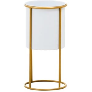 Premier Housewares Small White And Gold Floor Standing Large Planter Indoors Modern Freestanding Plant Pot with Luxe Gold Frame Garden Planters 20cm x 38cm x 20cm Premier Housewares Small White And Gold Floor Standing Large Planter Indoors Modern Freestanding Plant Pot with Luxe Gold Frame Garden Planters 20cm x 38cm x 20cm
