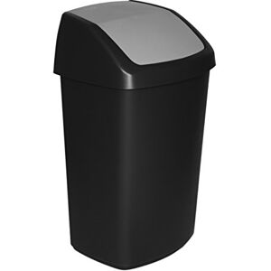 CURVER 50 Litre "Swing-Top" Garbage Can, Black/Grey, 40.6 x 34 x 66.8 cm CURVER 50 Litre "Swing-Top" Garbage Can, Black/Grey, 40.6 x 34 x 66.8 cm