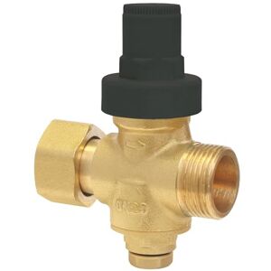 SOMATHERM FOR YOU Piston pressure reducer 20/27 rotating nut/male Pressure gauge socket on the bottom Outlet pressure adjustment with split screw Maximum inlet pressure 16 bar, Packaging may vary SOMATHERM FOR YOU Piston pressure reducer 20/27 rotating nut/male Pressure gauge socket on the bottom Outlet pressure adjustment with split screw Maximum inlet pressure 16 bar, Packaging may vary