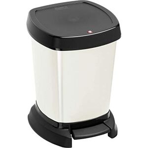 Rotho , Paso, Waste bin 6l for the bathroom with pedal and lid, Plastic (PP) BPA-free, silver metallic, 6l (23,4 x 21,9 x 29,2 cm) Rotho , Paso, Waste bin 6l for the bathroom with pedal and lid, Plastic (PP) BPA-free, silver metallic, 6l (23,4 x 21,9 x 29,2 cm)