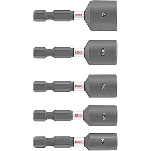 Bosch ITNSV105 5-Piece 1-7/8 in.Impact Tough Nutsetters Assorted Set Bosch ITNSV105 5-Piece 1-7/8 in.Impact Tough Nutsetters Assorted Set