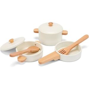Woet – Wooden Pots and Pans Set for Toddlers Age 24 Months+ – 7-Piece FSC White Cooking Pan Set – Pretend Kitchen Accessories – Role Play Cookware & Chef Toy – Gift for Kids Woet – Wooden Pots and Pans Set for Toddlers Age 24 Months+ – 7-Piece FSC White Cooking Pan Set – Pretend Kitchen Accessories – Role Play Cookware & Chef Toy – Gift for Kids