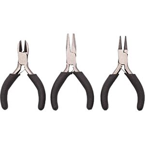 Creative Labs Set of 3 Mini Pliers for Jewellery Making and DIY Crafts Pincer, Round Nose, Side Cutter Creative Labs Set of 3 Mini Pliers for Jewellery Making and DIY Crafts Pincer, Round Nose, Side Cutter