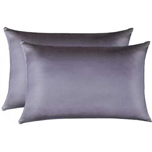 Jocoku 100% Mulberry Silk Pillowcases Set of 2 for Hair and Skin and Super Soft and Breathable Standard Size Nature Silk Pillowcases (Standard, Gray) Jocoku 100% Mulberry Silk Pillowcases Set of 2 for Hair and Skin and Super Soft and Breathable Standard Size Nature Silk Pillowcases (Standard, Gray)