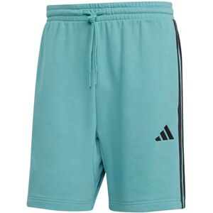 adidas Men's Essential Three Stripes French Terry Short, Powder Teal/Black, S adidas Men's Essential Three Stripes French Terry Short, Powder Teal/Black, S