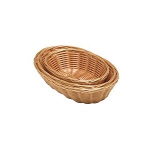 Genware NEV-PWB-9OV Basket, Oval, PolyWicker, 9" x 6" x 2.25 Genware NEV-PWB-9OV Basket, Oval, PolyWicker, 9" x 6" x 2.25