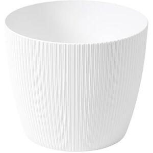 Dehner Magnolia Plastic Pot conical, White, one Size Dehner Magnolia Plastic Pot conical, White, one Size