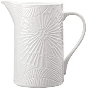 Maxwell & Williams Panama Water Jug in Gift Box, Stoneware, White, 1.4 Litre Maxwell & Williams Panama Water Jug in Gift Box, Stoneware, White, 1.4 Litre