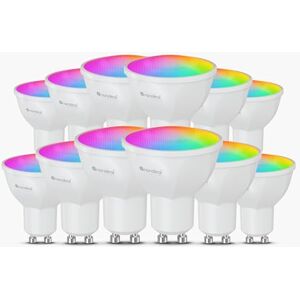 Nanoleaf Matter Essentials GU10 LED Bulbs, Pack of 12 RGBW Dimmable Smart Bulbs Matter Over Thread, Bluetooth Colour Changing Light Bulbs, Works with Google Apple, Room Decor & Gaming Nanoleaf Matter Essentials GU10 LED Bulbs, Pack of 12 RGBW Dimmable Smart Bulbs Matter Over Thread, Bluetooth Colour Changing Light Bulbs, Works with Google Apple, Room Decor & Gaming